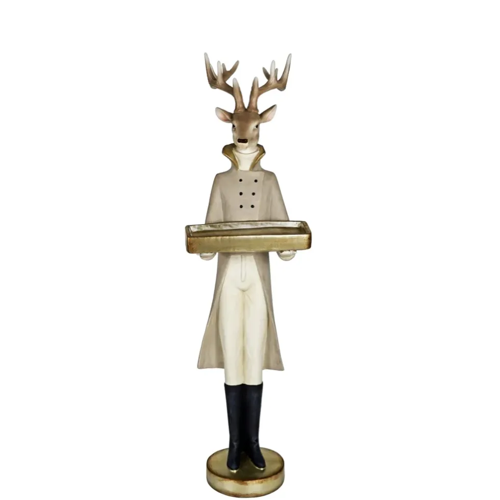 Weihnachtsfigur Hirsch Rovan creme Kaheku