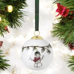 Weihnachtskugel Kähler Hammershoi Motiv Schneemann d 6 cm