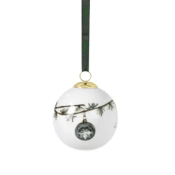 Weihnachtskugel Kähler Hammershoi Motiv Schneemann d 6 cm