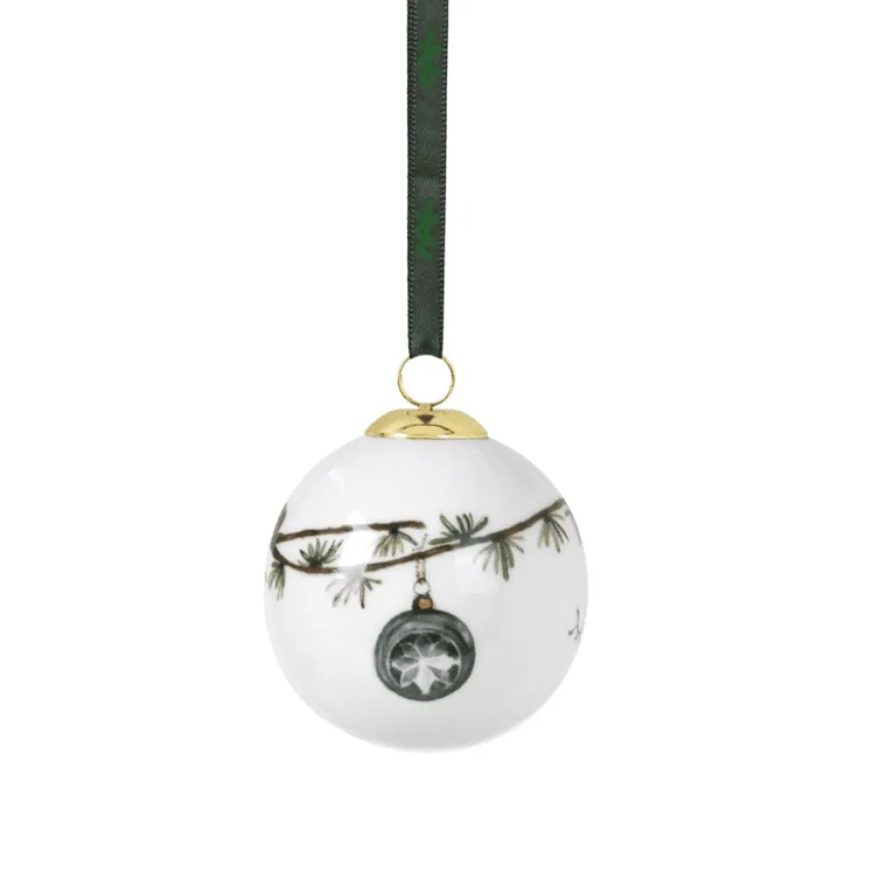 Weihnachtskugel Kähler Hammershoi Motiv Schneemann d 6 cm