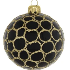 Weihnachtskugeln Glas Thura schwarz 8 cm