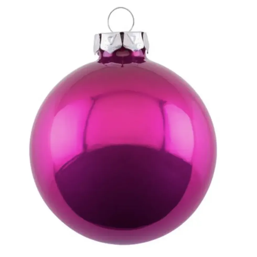 Weihnachtskugel Opal GiftCompany fuchsia ø 8 cm 6er Set