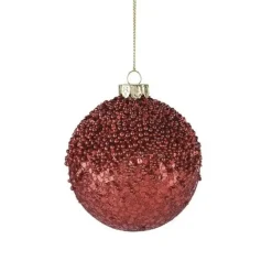 Weihnachtskugel SEOUL GiftCompany Glitzer rot ø 8 cm