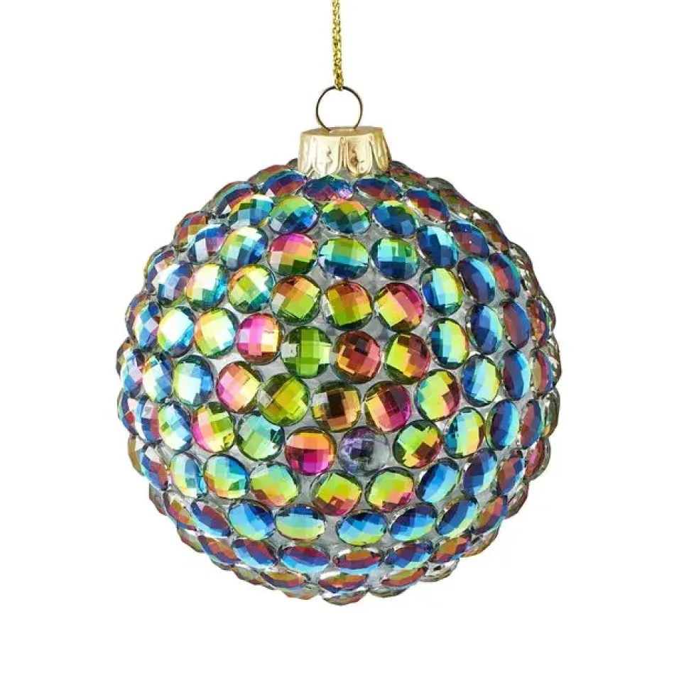 Weihnachtskugel SEOUL GiftCompany Strasssteine bunt ø 8 cm