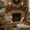 Weihnachtskugel Werner Voß silber bunt Durchmesser 10 cm
