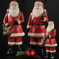 Weihnachtsmann-Figur Deko Santa Prescott rot Höhe 45 cm