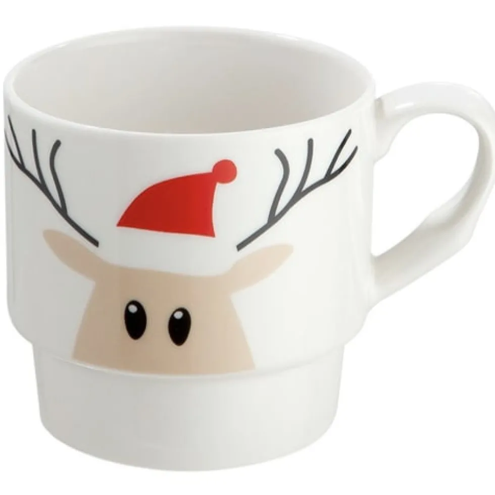 Weihnachtstasse Stapeltasse Elch 2er Set Casablanca