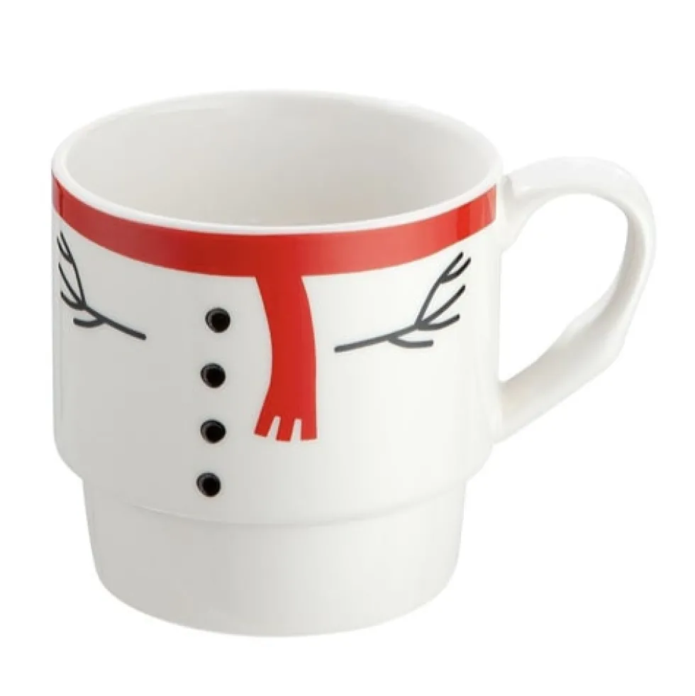 Weihnachtstasse Stapeltasse Schneemann 2er-Set Casablanca