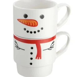 Weihnachtstasse Stapeltasse Schneemann 2er-Set Casablanca