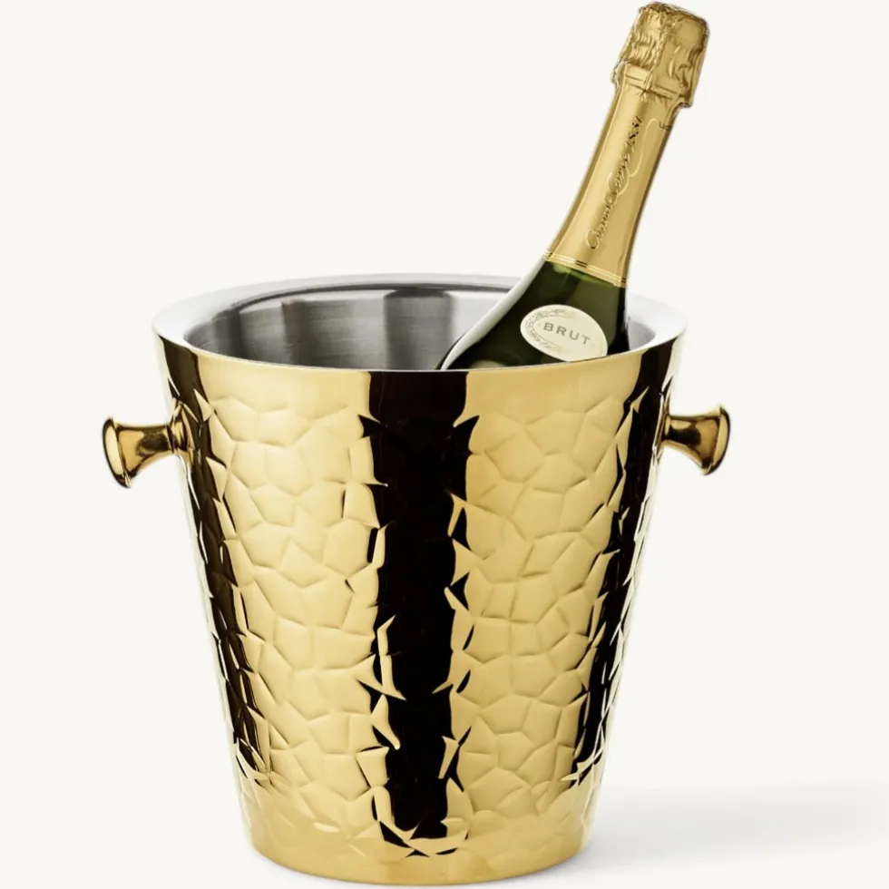 Weinkühler Edelstahl CAPRI gold Edzard Höhe 23 cm