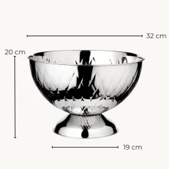 Weinkühler Edelstahl Edzard Ponza auf Fuß Durchmesser 32 cm