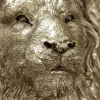 Werner Voß Dekofigur Büste Major Lion | Höhe 31 cm | Extravagante Löwenfigur Schwarz Gold