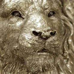 Werner Voß Dekofigur Büste Major Lion | Höhe 31 cm | Extravagante Löwenfigur Schwarz Gold