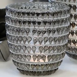 Windlicht Glas Drops Casablanca Höhe 13 cm
