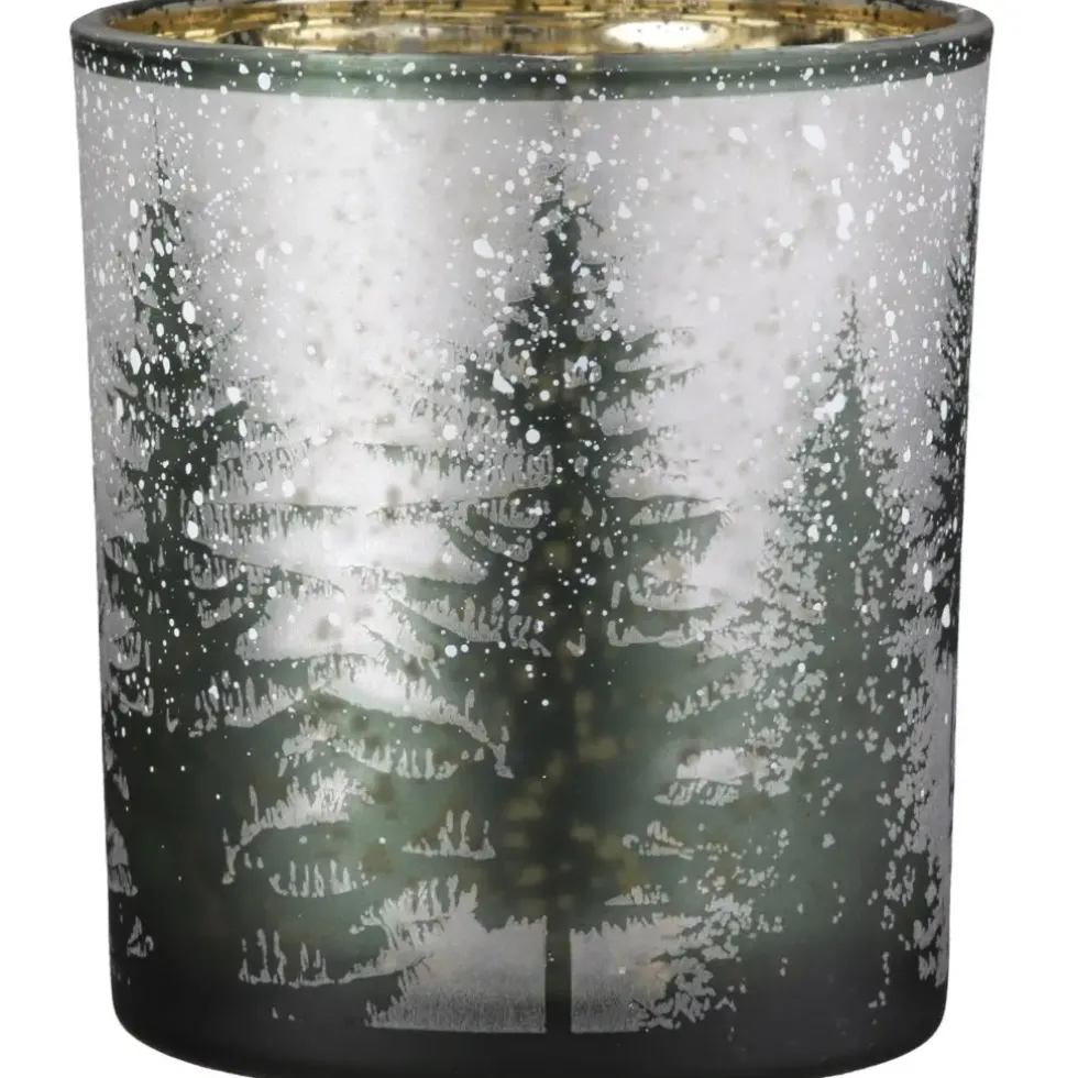 Windlicht Glas Tannenwald