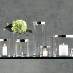 Windlicht Glas Trenton klar Kaheku H 40 cm