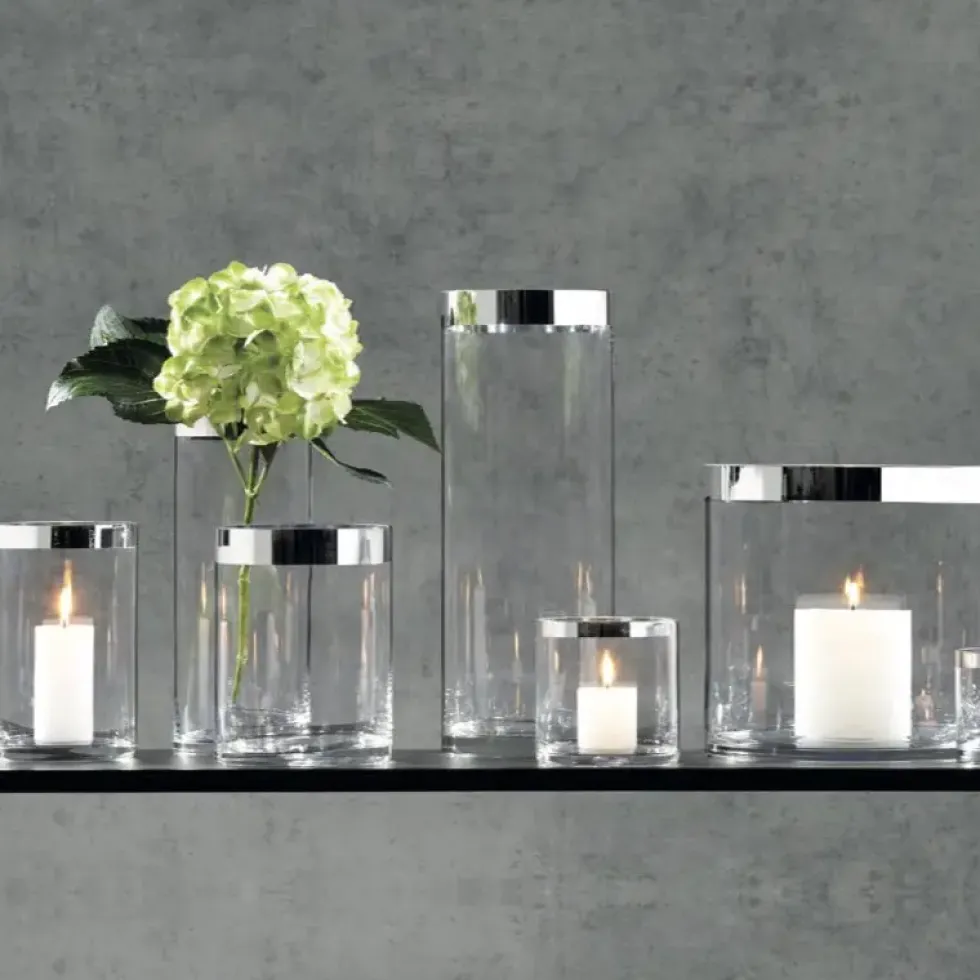 Windlicht Glas Trenton klar Kaheku H 40 cm