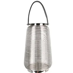 Windlicht Laterne Cage mit Lederhenkel Casablanca Höhe 44 cm