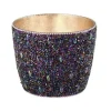 Windlicht Madras GiftCompany Perlen lila