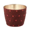 Windlicht Madras GiftCompany Perlen rot