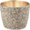 Windlicht Madras GiftCompany Perlen silber