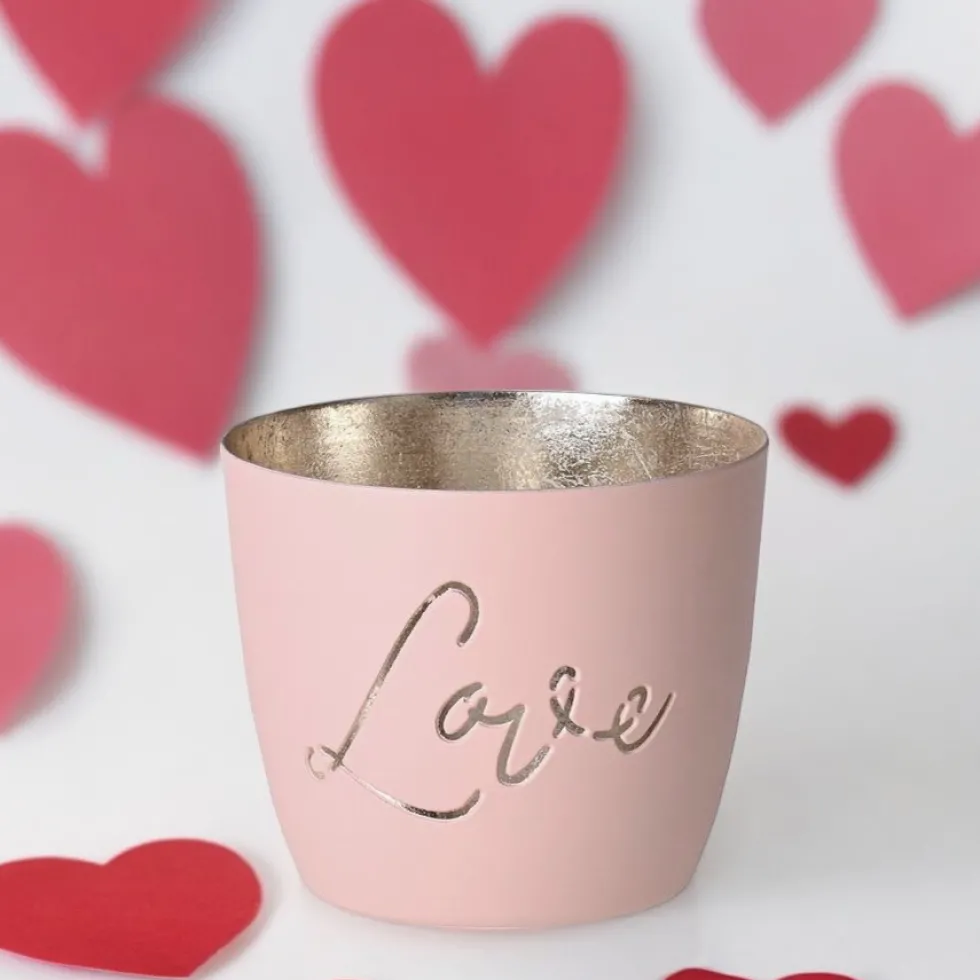 Windlicht Madras Love GiftCompany blush