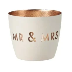 Windlicht Madras weiß GiftCompany Mr & Mrs