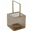 Windlicht Metall Laterne gold