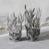 Windlicht Metall mit Glaseinsatz Twigs
