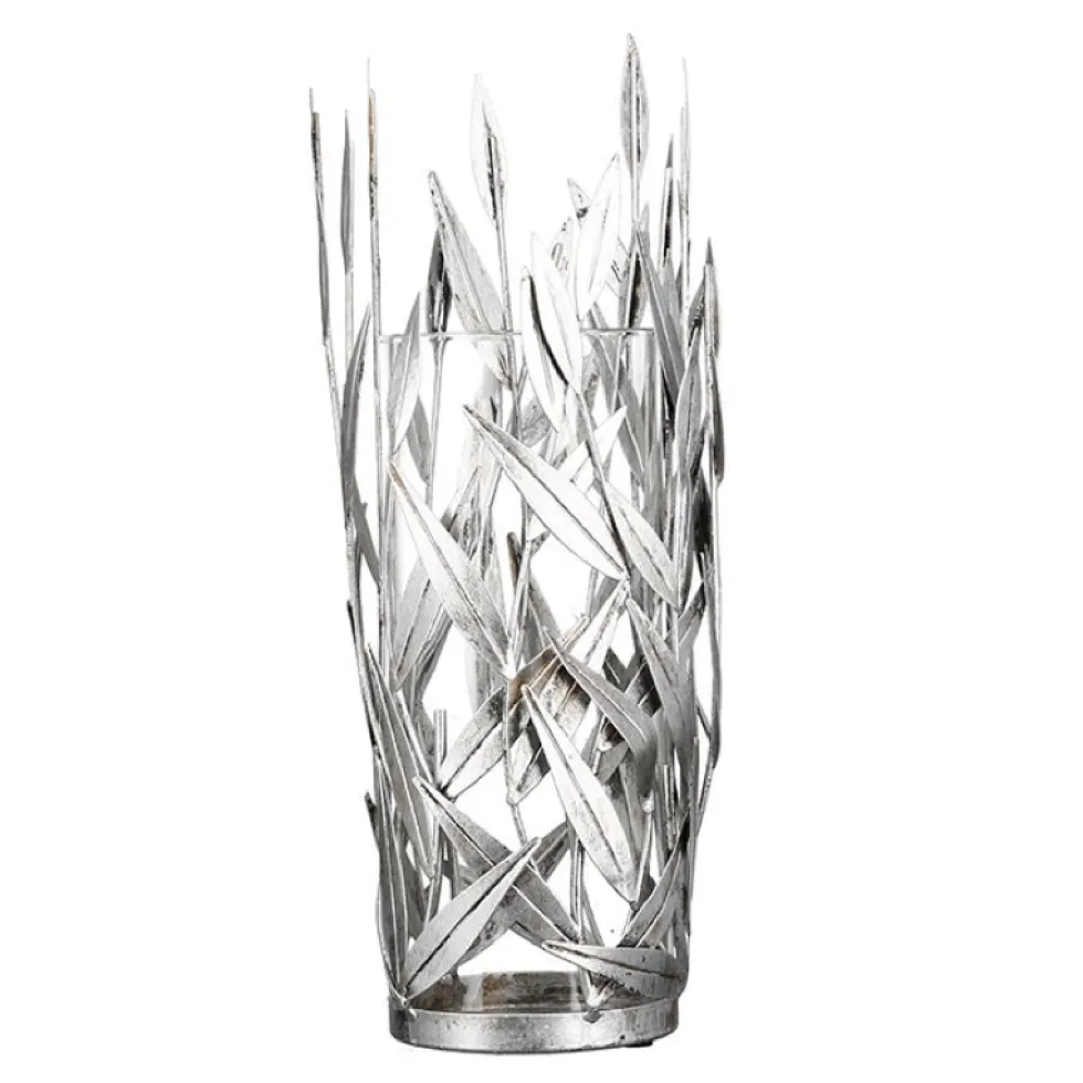 Windlicht Metall mit Glaseinsatz Twigs
