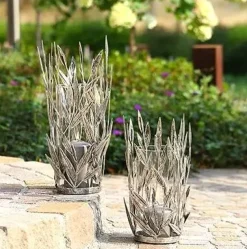 Windlicht Metall mit Glaseinsatz Twigs
