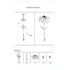 Windrad Garten FLOWERS Höhe 118 cm