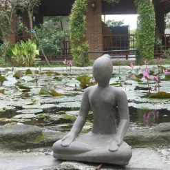 Yoga Garten Statue Sanya anthrazit Höhe 80 cm