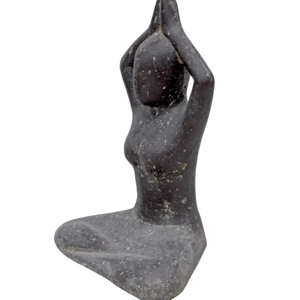 Yoga Garten Statue Yuva anthrazit Höhe 80 cm