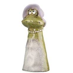 Zaunhocker Keramik Frosch Charlotte und Karl H 22 cm