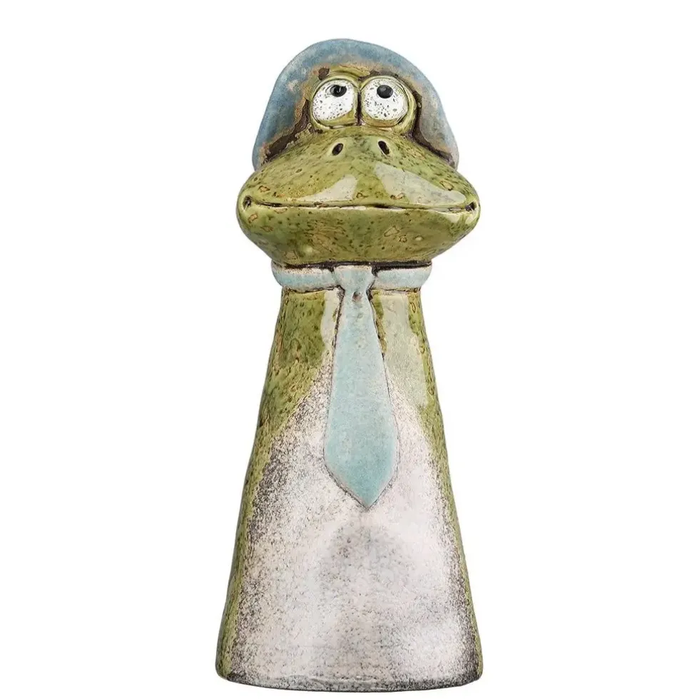 Zaunhocker Keramik Frosch Charlotte und Karl H 22 cm