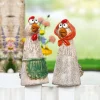 Zaunhocker Keramik Huhn Gerda und Otilie Höhe 21 cm