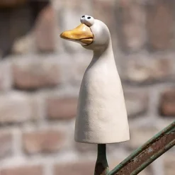 Zaunhocker Keramik Kuh und Ente