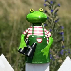 Zaunhocker Metall FROSCH Höhe 20 cm