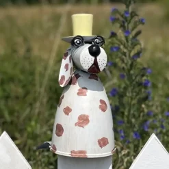 Zaunhocker Metall HUND Höhe 20 cm